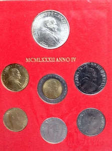 1983 VATICAN City POPE JOHN PAUL II Lira Italy 7 Coin SET 1 is Silver i114424 - Picture 1 of 3