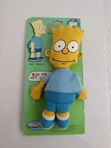 Vintage Bart Simpson Plüsch Stoffpuppe Dan Dee 1990 Buy Me Not Lisa 10 Zoll Neu aus altem Lagerbestand - Bild 1 von 8