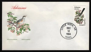 Arkansas-Apple Blossom & Mockingbird, HF-Sealed Flap **ANY 5=FREE SHIPPING** - Picture 1 of 1