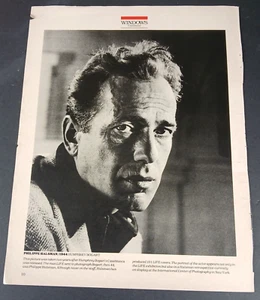 Vintage Humphrey Bogart Magazin Fotodruck 1979 Philippe Halsman - Bild 1 von 2