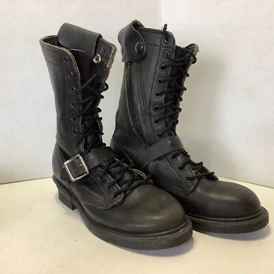Womens HH Double H Road Logger #5050 Boots Size 7.5 M Black Moto Harness - Image 1 of 4