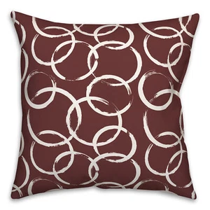 Creative Products Maroon Circles 18 x 18 Indoor / Outdoor Pillow - Picture 1 of 3