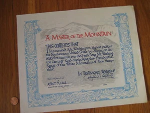 vintage Mt Washington KING OF THE MOUNTAIN pinkham notch NH Douglas Philbrook - Picture 1 of 2