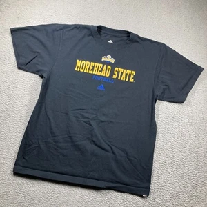 MSU Morehead State Eagles Football T Shirt Adult Medium Large Black Adidas - Picture 1 of 12