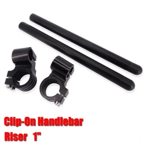 52mm Clip On Handlebar 1" Raised For Kawasaki Ninja ZX-7R/ZX-7RR Ninja ZX-9R - Picture 1 of 5