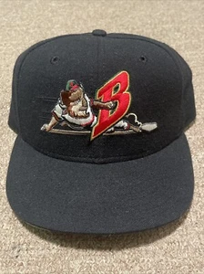 Vintage 90er Größe 7 1/4" Buffalo Bisons MILB New Era 100 % Wolle eng anliegende Mütze USA - Bild 1 von 7