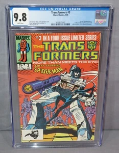 TRANSFORMERS #3 (Spider-Man appearance) CGC 9.8 NM/MT Marvel Comics 1985 - Picture 1 of 3
