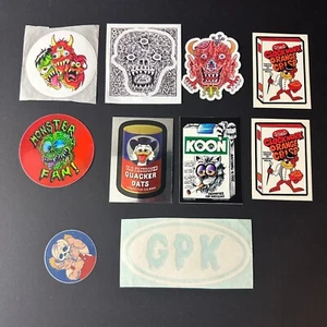 Mixed Lot of 10 Stickers – GPK, Wacky Packages & Misc Stickers Garbage Pail Kids - Picture 1 of 2