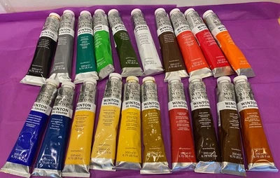 20 tubes WINSOR & NEWTON WINTON OIL COLOUR paint 200ml color  NEW no duplicates - Image 1 of 3