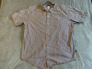 Patagonia Shirt Mens Large Button Up Plaid Organic Cotton Seersucker Puckerwear - Picture 1 of 5