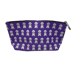 Marc Tetro Bichon custodia cosmetica viola con cerniera 6x11" - Foto 1 di 5