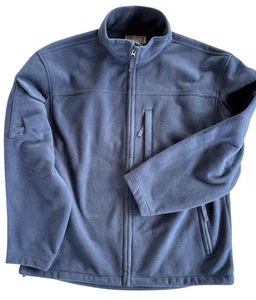Duluth Trading Jacket Blue Shoremans Fleece Full Zip Heavyweight Mens Large EUC! - Picture 1 of 9
