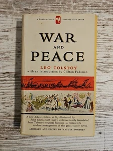 War and Peace Leo Tolstoy Mass Market Paperback Bantam 1956 Classic Translated - Picture 1 of 10