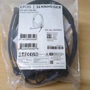 EPOS IMPACT SC 60 USB ML Headset Wired Headband Calls/Music USB Type-A Black - Picture 1 of 4