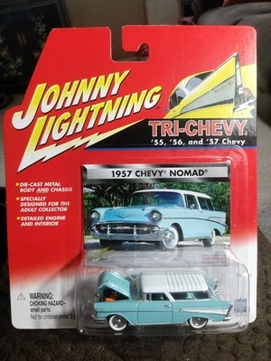 Johnny Lightning Tri-Chevy 1957 Chevy Nomad Nice Clean Straight Card Opening Hoo - Image 1 of 4