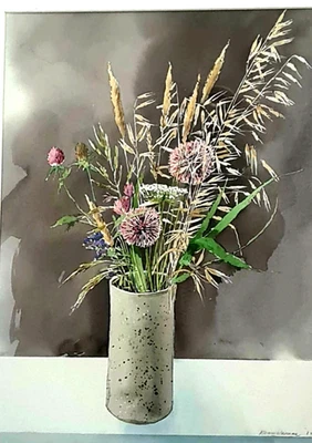 Albany Wiseman 1984 Signed Watercolour–Still Life–Framed British Artist Painting - image 1 of 4