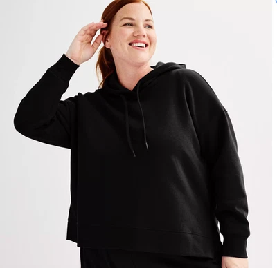Plus Size 4X Tek Gear Ultrasoft Fleece Hoodie NWT Black NWT - Image 1 of 2