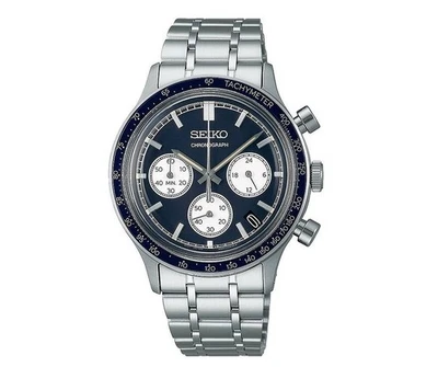 Orologio Seiko Sport Chronograph Blu Panda SSB477P1 crono acciaio Uomo 39mm - Immagine 1 di 3