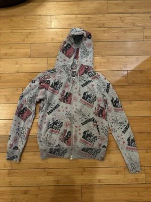 Raro Hysteric Glamour Vintage Ramones Sudadera con Capucha Cremallera Gris, Rosa, Negro Talla Libre Foto 1 de 4
