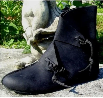 Weekend Sale Viking Renaissance Leather Larp viking Combat boot Xmas Gift - Image 1 of 4