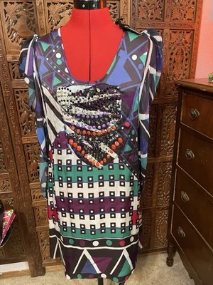 Nuevo con etiquetas Vestido Custo Mezcla Seda Manga Acampanada Muestra Para Mujer - S Foto 1 de 4