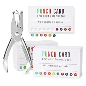 Punch Cards (Pack of 200) Reward Punch Cards for Classroom Behavior Incentive... - Picture 1 of 8