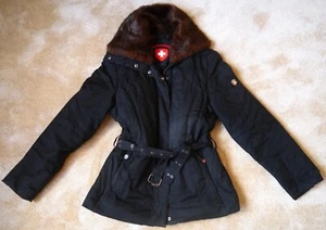 Wellensteyn Zauberkelch Damen Jacke mit Fellkragen Steppjacke Schwarz Gr. 38 / M - Bild 1 von 5