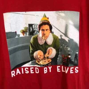 Men's Buddy Elf Short Sleeve Graphic T-Shirt Holiday - Red Size-L NWT - Picture 1 of 2