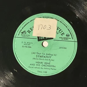 10" 78 RPM-Henri Rene-The Devil's Serenade/Sympathy/RCA Victor 20-5186 - Foto 1 di 4