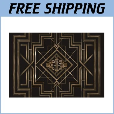 Telón de fondo de cumpleaños negro y dorado de 10x7 pies para impresionante fotografía de adultos y niños Foto 1 de 4