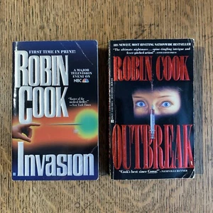 COOK, Robin: Invasion / Outbreak * Berkley First Editions * 2-Book Bundle - Picture 1 of 18