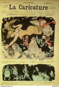 La Caricature 1881 n°103 L'insomnie Robida Petit Jacques Loys - Imagen 1 de 3