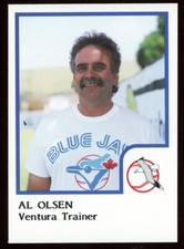 1986 Pro Cards Ventura County Gulls AL OLSEN RC BLUE JAYS TRAINER