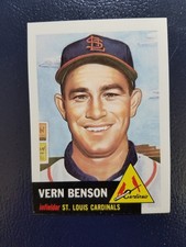 Vern Benson St Louis Cardinals 1991 Topps Archives 1953 Topps Reprint BLANK