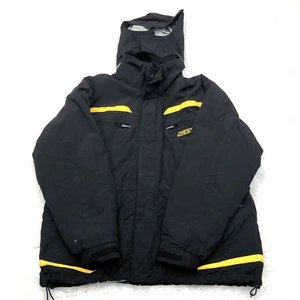 Acerbis Mammoth Motorcycle Zip Up Jacket Black Yellow With Liner Size Mens M - Picture 1 of 14