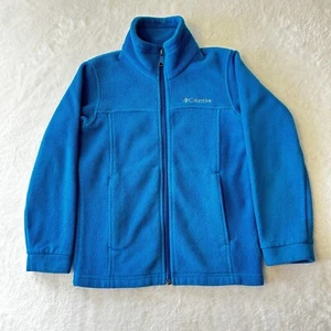 Columbia Girls Sweater Size S Blue Turquoise Full Zip Fleece Long Sleeve Jacket - Picture 1 of 6