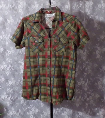Camisa a Cuadros Vintage Años 80 Talla Mediana Años 80 Para Mujer Retro Golf Ocio Preppy Deporte Foto 1 de 4