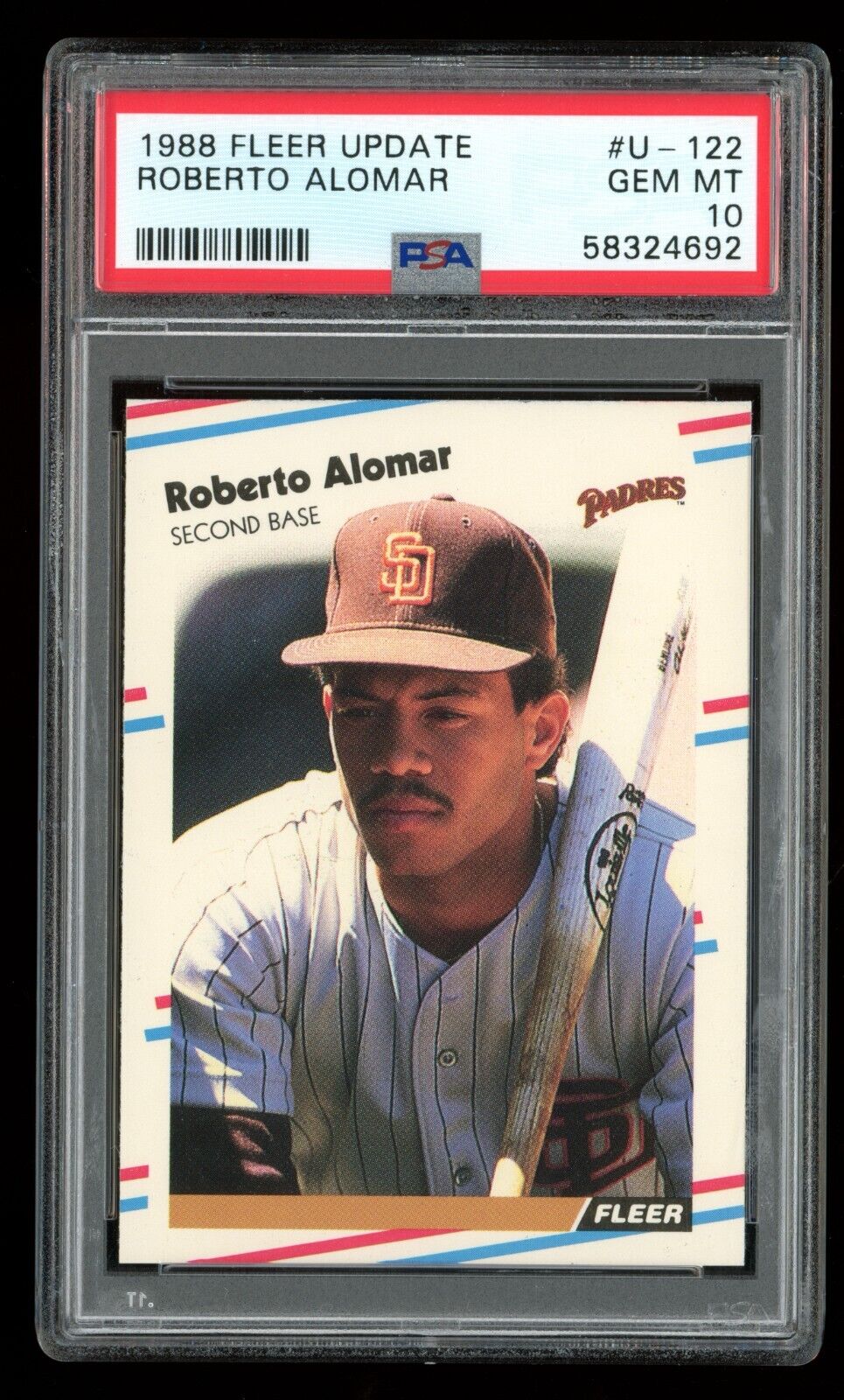 1988 Fleer Update #U-122  Roberto Alomar RC PSA 10 Rookie Card San Diego Padres