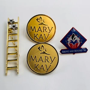 Lotto spille cosmetiche Mary Kay vintage scala zaffiro stelle premio successo spilla logo - Foto 1 di 15