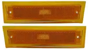 Lentes marcadoras ámbar laterales derecho y derecho delanteras para camioneta Chevy/GMC C10 81-87 sin moldura - Imagen 1 de 6