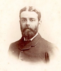 Cabinet Card Jabez Hughes & Mullins Ryde IW portrait gentleman Victorian #35