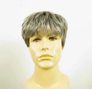 Perruque homme 100% cheveux naturel grise poivre et sel ref LAURENT 44 - Picture 1 of 8