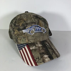 Gorra Sombrero Camo Bandera americana Real Tree Edge BAA Racing logo Camuflaje con etiquetas - Imagen 1 de 6