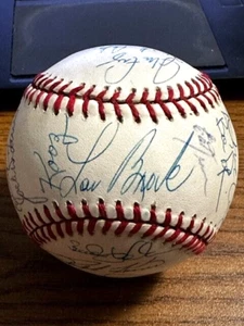 MLB OLD TIMERS 4 SIGNED AUTOGRAPHED BASEBALL! Lou Brock, Ralph Kiner, Cepeda! - Picture 1 of 6