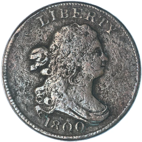 1800 (P) Classic Half Cent Very Good VG Rough Surfaces See Pics F556 Cover
