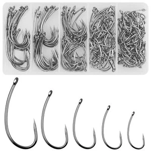 Barbless Fishing Hooks Kit 180pcs Carp Fishing Hooks Small Sizes Trout Hooks ... - Picture 1 of 6