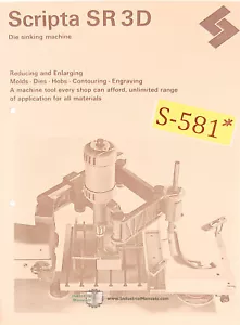 Scripta SR3D, SR3DX SR3DX-A, Die Sinking, Operation Maintenance Wiring Manual - Picture 1 of 1