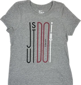 Camiseta Nike Niños Gris Manga Corta Algodón Estampado Just Do It Corte Atlético Talla S - Imagen 1 de 2