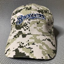 Milwaukee Brewers Baseball Miller High Life Baseball Hat Promo Camo Strapback 
