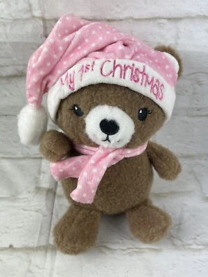 Dan Dee 8” Bebé Oso Mi Primera Navidad Peluche Amoroso Papá Noel Sombrero Juguete Foto 1 de 4